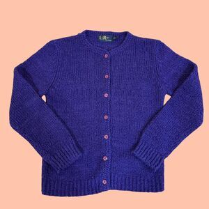 Le roy vintage Women's Purple and Pink Cardigan